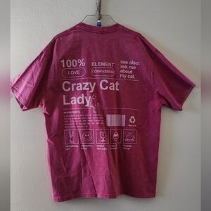 Crazy Cat Lady Short Sleeve Tee - Pink